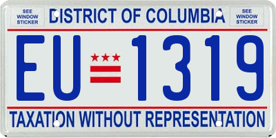 DC license plate EU1319