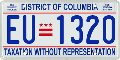 DC license plate EU1320