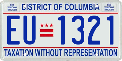 DC license plate EU1321