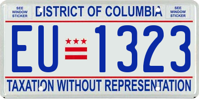 DC license plate EU1323