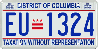 DC license plate EU1324