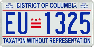 DC license plate EU1325