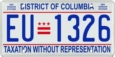 DC license plate EU1326