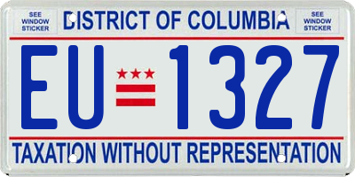 DC license plate EU1327