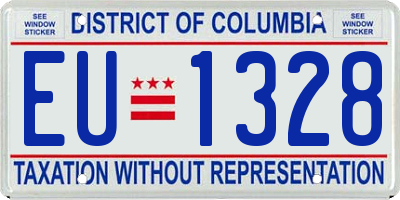 DC license plate EU1328