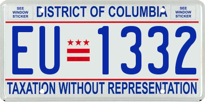 DC license plate EU1332