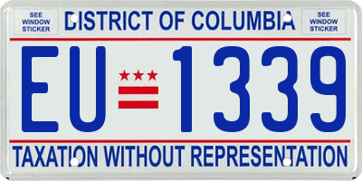 DC license plate EU1339