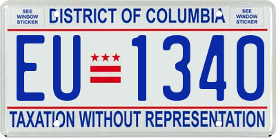 DC license plate EU1340