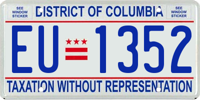 DC license plate EU1352