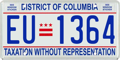 DC license plate EU1364
