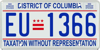 DC license plate EU1366
