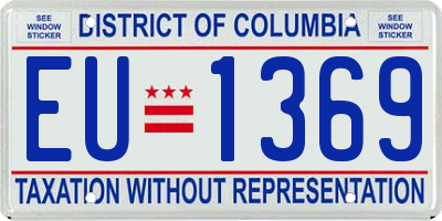 DC license plate EU1369