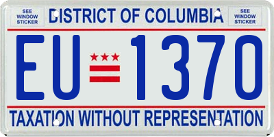 DC license plate EU1370