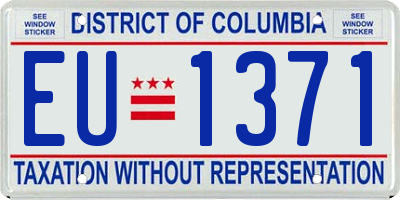 DC license plate EU1371