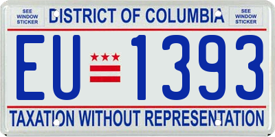 DC license plate EU1393