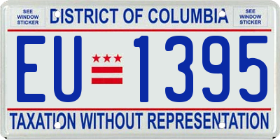 DC license plate EU1395