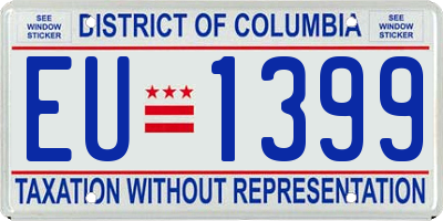 DC license plate EU1399