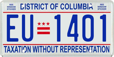 DC license plate EU1401