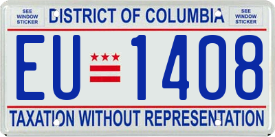 DC license plate EU1408