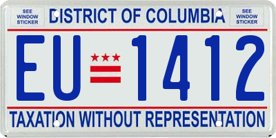 DC license plate EU1412