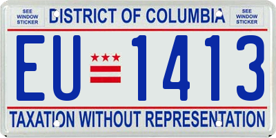 DC license plate EU1413