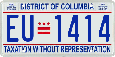 DC license plate EU1414