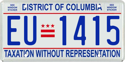 DC license plate EU1415