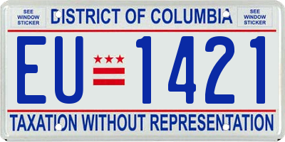 DC license plate EU1421