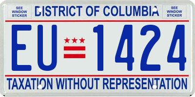 DC license plate EU1424