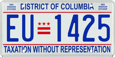DC license plate EU1425