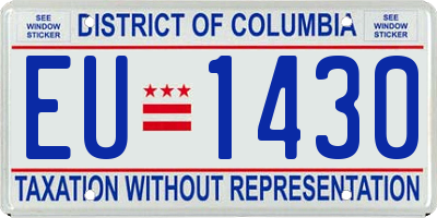 DC license plate EU1430