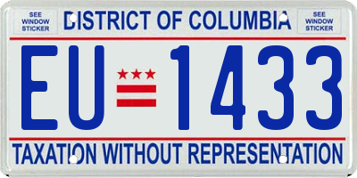 DC license plate EU1433