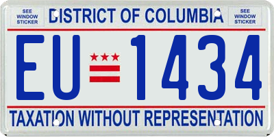 DC license plate EU1434