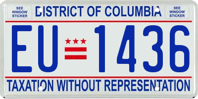 DC license plate EU1436