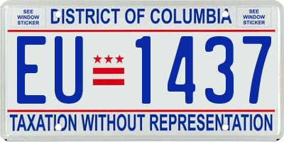 DC license plate EU1437