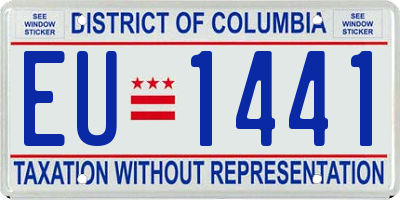 DC license plate EU1441