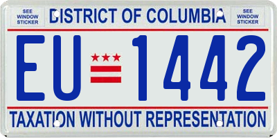 DC license plate EU1442