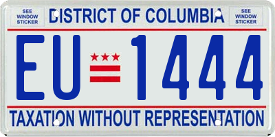 DC license plate EU1444
