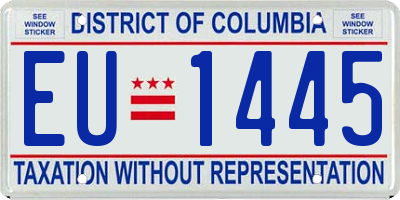 DC license plate EU1445
