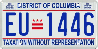 DC license plate EU1446