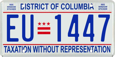 DC license plate EU1447
