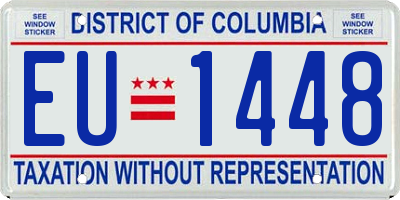 DC license plate EU1448