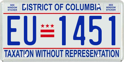 DC license plate EU1451