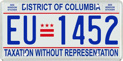 DC license plate EU1452