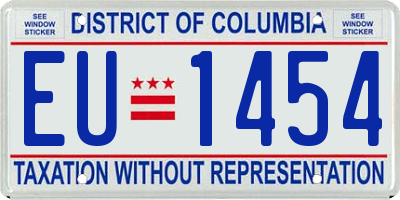 DC license plate EU1454