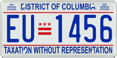 DC license plate EU1456