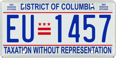 DC license plate EU1457