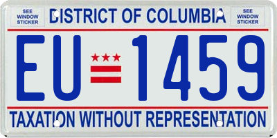 DC license plate EU1459