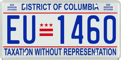 DC license plate EU1460