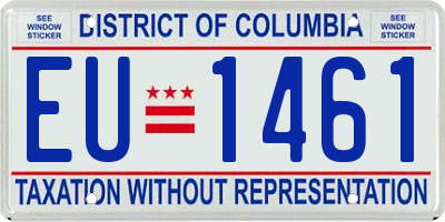 DC license plate EU1461